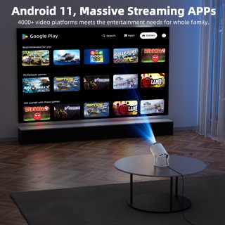 Máy chiếu mini cầm tay GOOJODOQ 4K Android 11 Dual 250 ANSI Bluetooth 5.2 Full HD 1080P 1280*720P