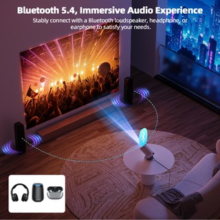 Máy chiếu mini cầm tay GOOJODOQ 4K Android 11 Dual 250 ANSI Bluetooth 5.2 Full HD 1080P 1280*720P
