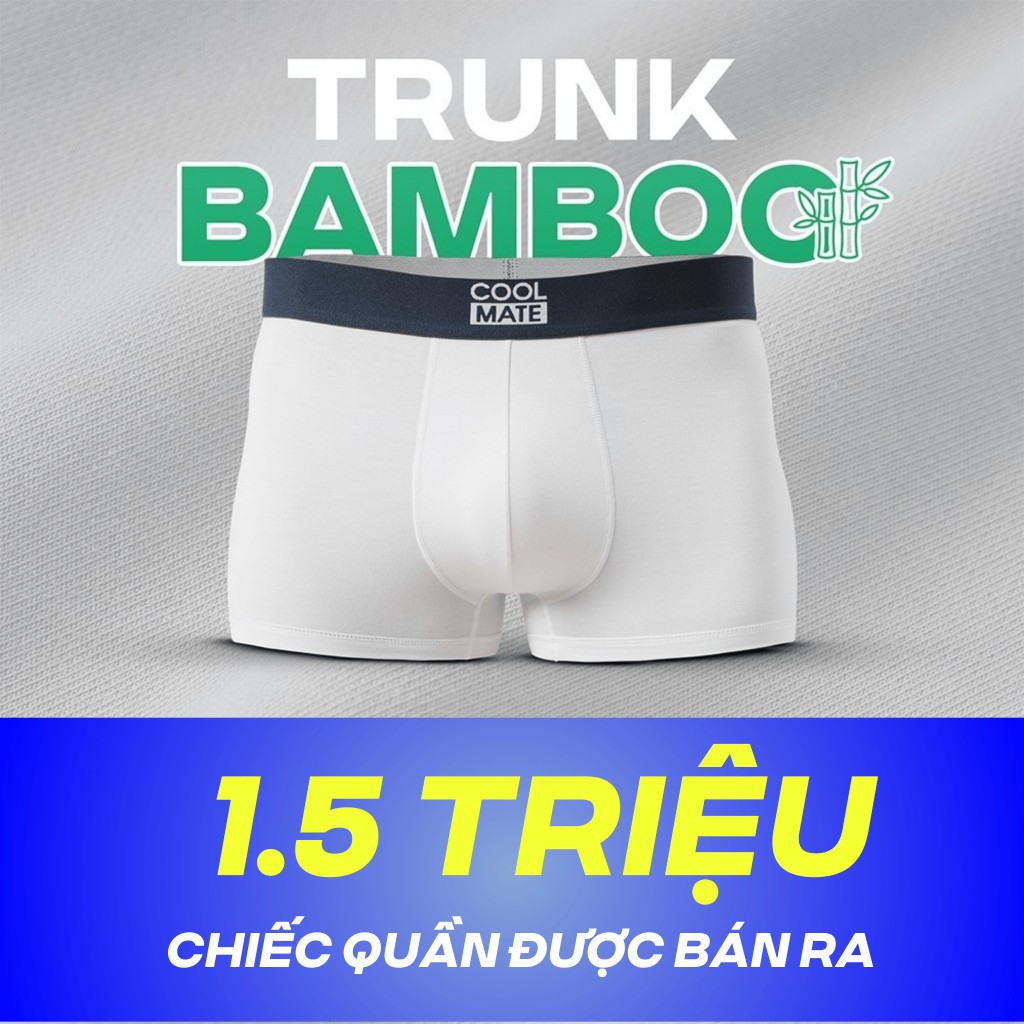 [TẶNG QUÀ ĐƠN 329K]Combo 2 quần lót nam Trunk Bamboo kháng khuẩn Coolmate