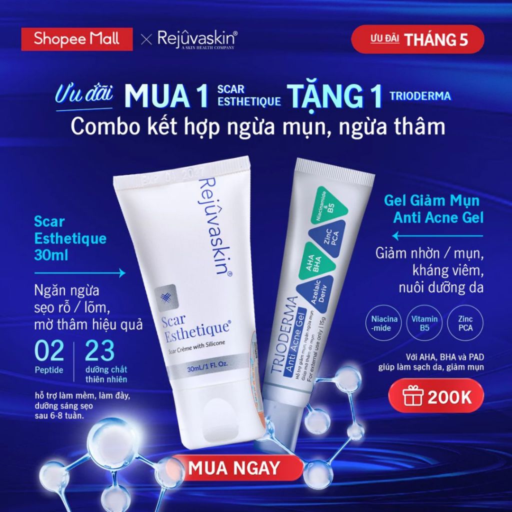 Ảnh Kem Xóa Sẹo Thâm / Rỗ / Lõm Scar Esthetique Rejuvaskin 30ml 3