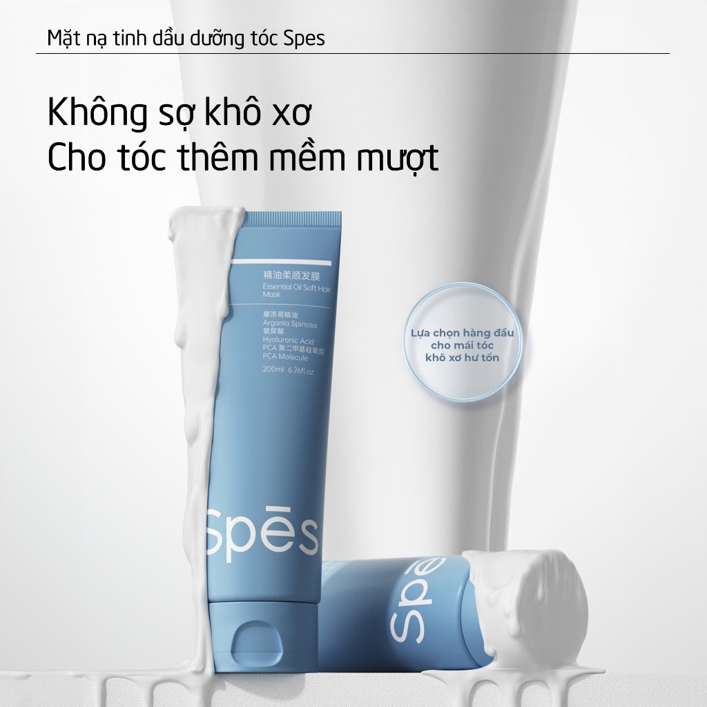 Combo Gội + Xả + Tắm SPES 480ml kiềm dầu, hỗ trợ giảm gãy rụng, da sạch khỏe, hương nước hoa