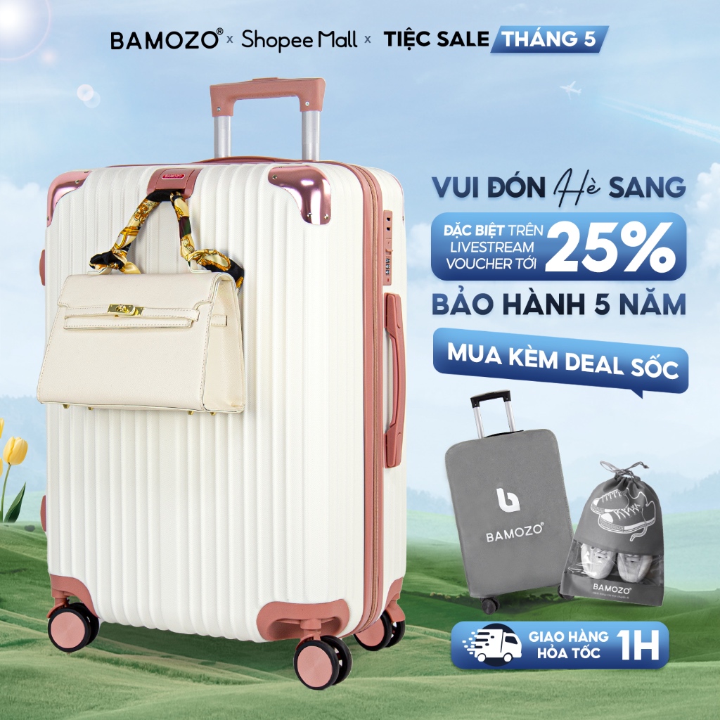 Ảnh Vali Kéo Du Lịch Bamozo 8809 Size 20/24/28 Chống Va Đập Chống Trầy Xước Bảo Hành 5 Năm 1