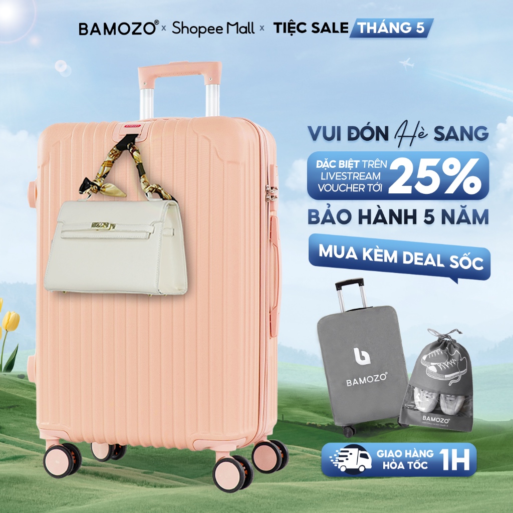 Ảnh Vali Du Lịch Bamozo 8801 Size 20/24 Chất Liệu Nhựa ABS Bền Đẹp Bảo Hành 5 Năm 1