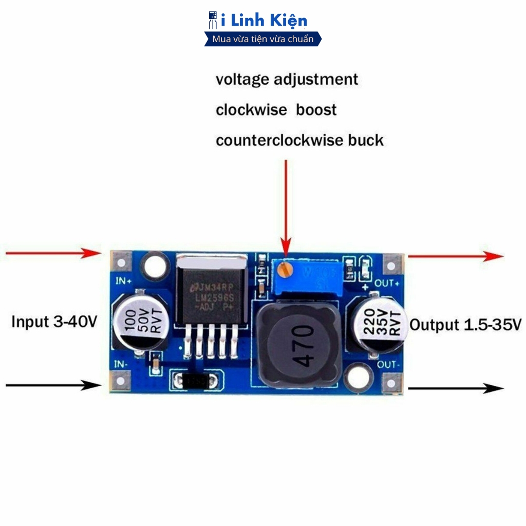 LM2596 Mạch hạ áp DC 3A LM2596S ilinhkien