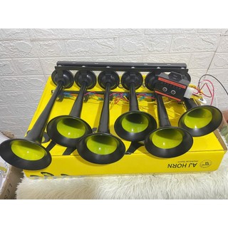 Bộ còi hơi Basuri 6 loa kèm hộp nhạc. Bộ còi hơi 6 loa Trung Quốc chất lượng