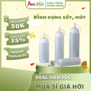 Bình Đựng Sốt Dung Tích 360ml – 480ml – 680ml – 1000ml | Chống Tràn – Dễ Bóp – Tiện Lợi
