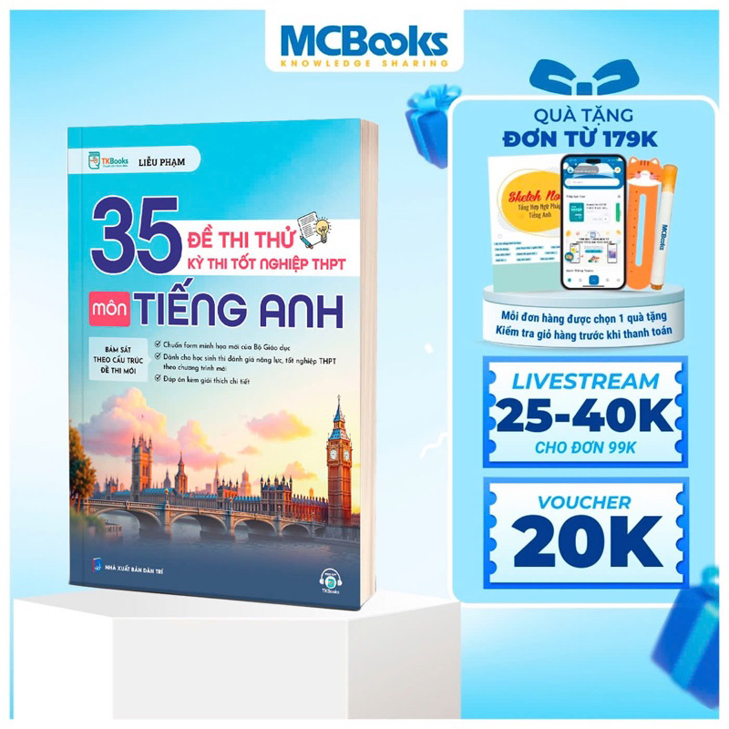 Ảnh Sách - 35 Đề Thi Thử Kỳ Thi Tốt Nghiệp THPT Môn Tiếng Anh 1