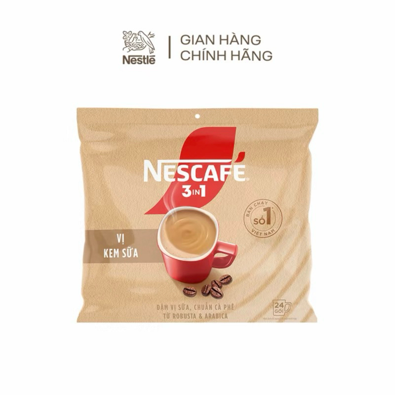 [BỊT KEM] NESCAFÉ 3in1 Vị Kem sữa (BỊT 24 Gói) | Shopee Việt Nam