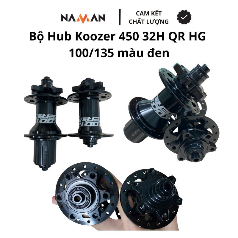 Hub xe đạp, đùm xe đạp, moay ơ xe đạp Koozer 450 x 32H trục QR cối HG ...