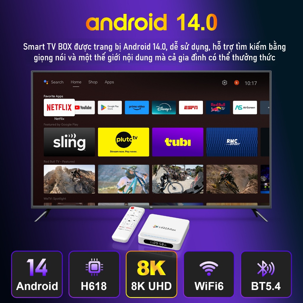 H96 MAX Android 14.0 Smart TV box Allwinner H618 Support 8K Video Dual WiFi Bluetooth 5.4 Set Top Box | BigBuy360 - bigbuy360.vn