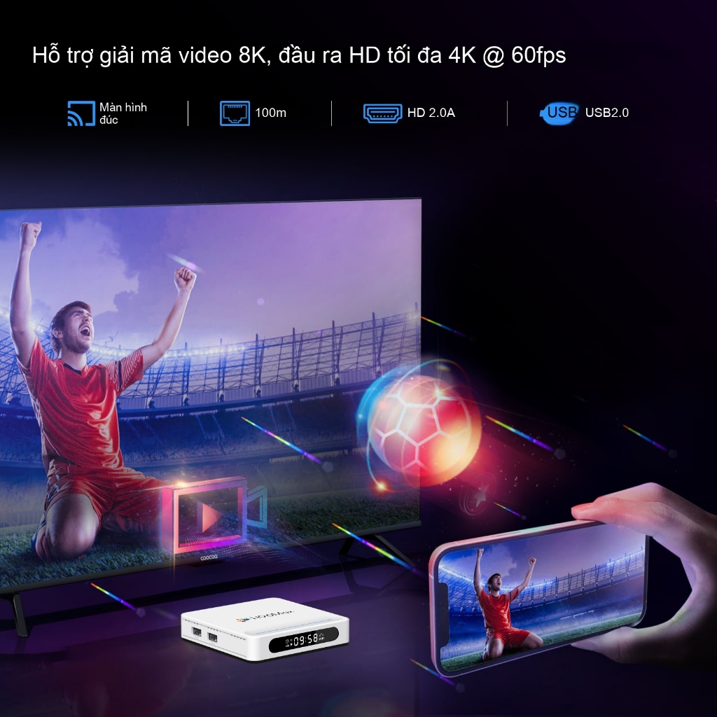 H96 MAX Android 14.0 Smart TV box Allwinner H618 Support 8K Video Dual WiFi Bluetooth 5.4 Set Top Box | BigBuy360 - bigbuy360.vn