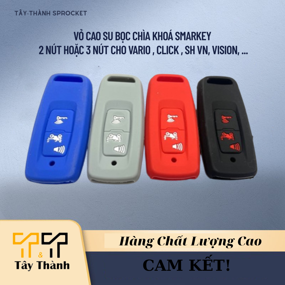 Vỏ cao su bọc chìa khoá Smarkey 2 nút hoặc 3 nút cho Vario , Click , SH ...