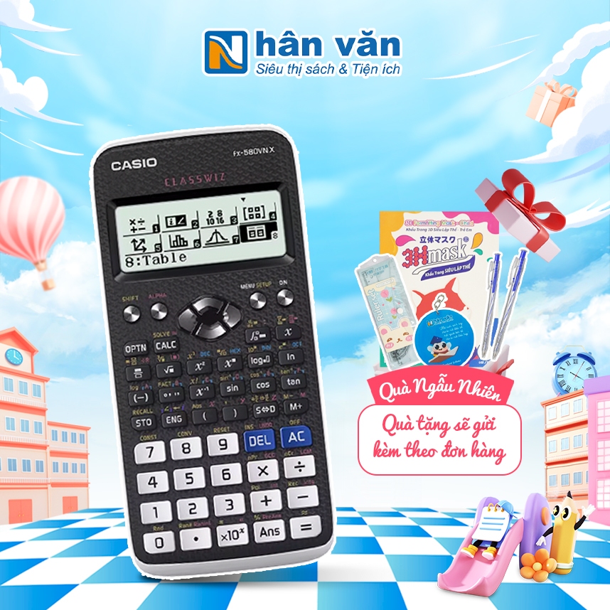 Ảnh Máy Tính CASIO FX580VN X - Màu Đen Nắp Trắng - Chính Hãng 1