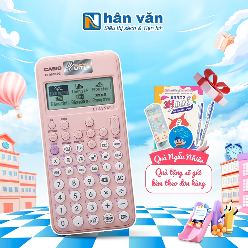 Ảnh Máy Tính Casio FX 880 BTG - Chính Hãng - Màu Hồng 1