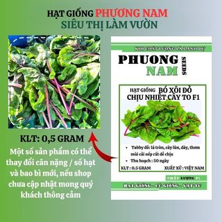 0,5 Gram - Hạt Giống Cải Bó Xôi Đỏ Chịu Nhiệt Cây To F1 Phương Nam