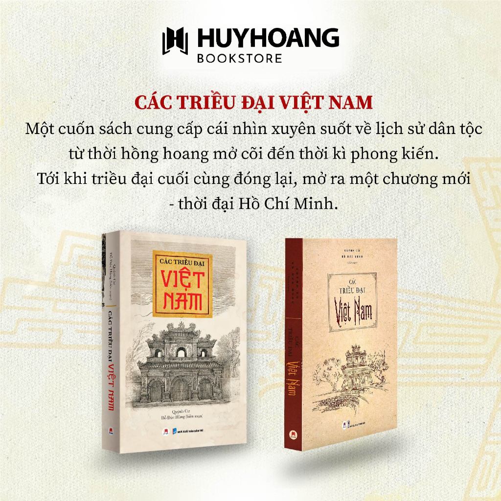 Ảnh Sách Các Triều Đại Việt Nam Bìa Mềm, lịch sử Việt Nam, Triều đại Việt Nam, Huy Hoàng Bookstore 1