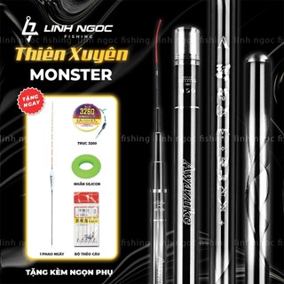 Combo Cần câu đài Thiên Xuyên Monster 5h 28i Chuyên Rô Riếc Chép Giữ Cá Tốt