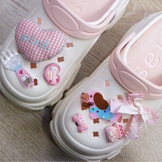 Dép cross nữ đế cao 7cm kèm 7 Sticker Cún Tim Bông Mita kiểu sandal CSM-16