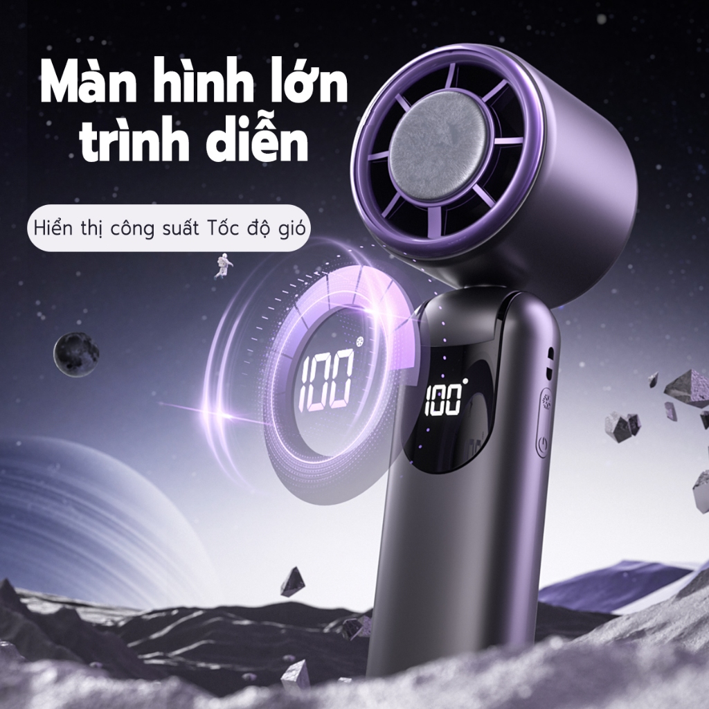 KOKIRA quạt cầm tay quạt tích điện mini pin trâu 8000mAh Tấm làm lạnh ICE có thể gập lại quạt mini cầm tay