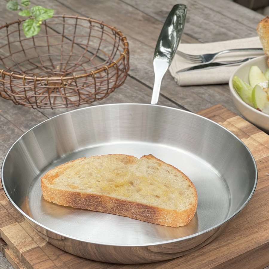 [KAIYO] Chảo đúc inox 316 đáy từ, 5 lớp liền khối 5-Ply Kaiyo size 20cm, 24cm và 26cm dùng được cho mọi loại bếp
