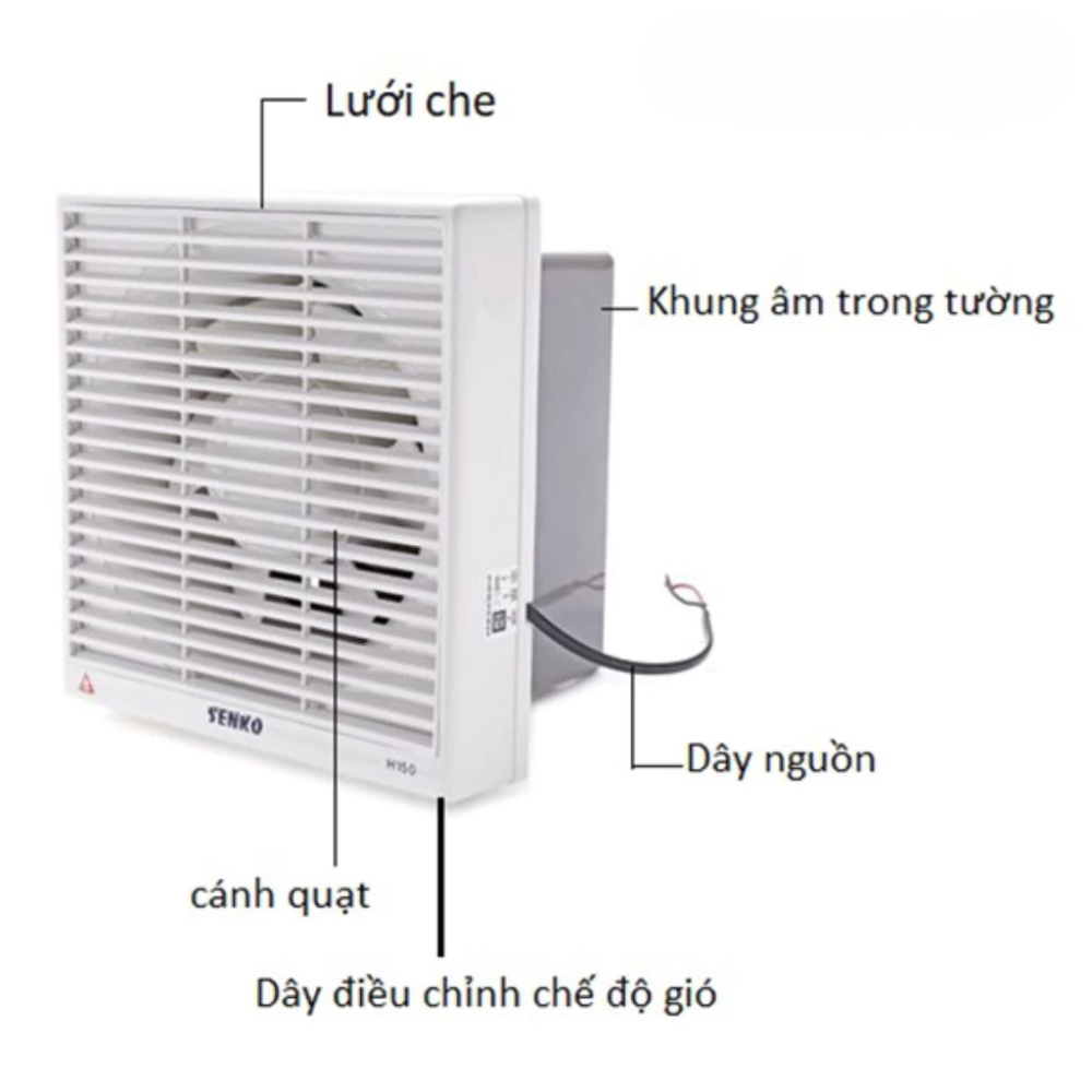 Quạt Hút Mùi Senko H250 Thông Gió 2 Chiều, Công Suất Lớn, Dễ Dàng Lắp Đặt Và Vệ Sinh, Bảo Hành 2 Năm