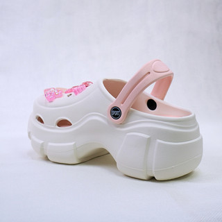 Dép sục nữ đế cao 7cm kèm 14 Sticker Gấu hồng trong suốt Mita kiểu sandal CSM-17