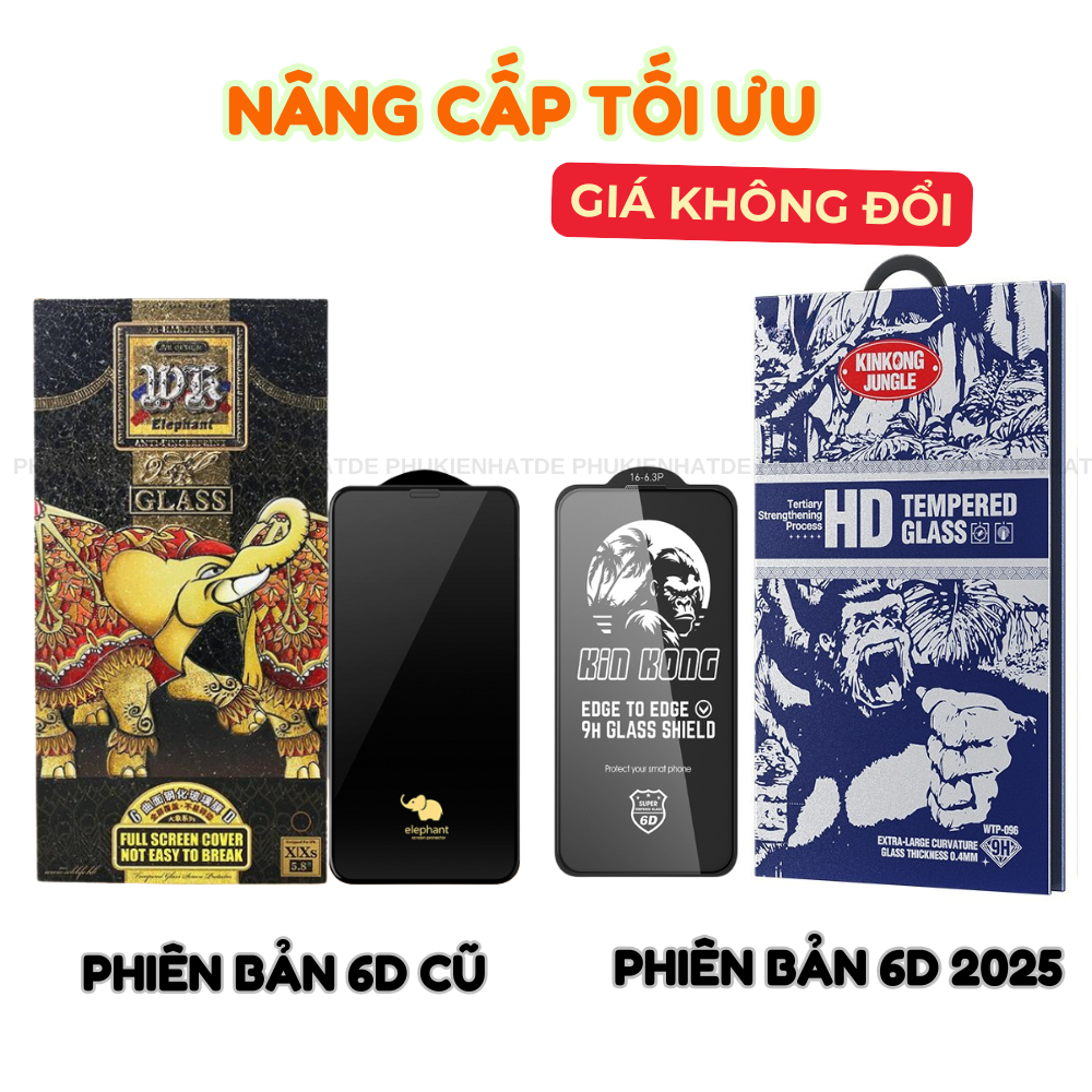 Kính Cường Lực 6D WK WTP-096/122 cho iphone 13/14/15/16/17/Pro/Plus/Pro Max - Phukienhatde