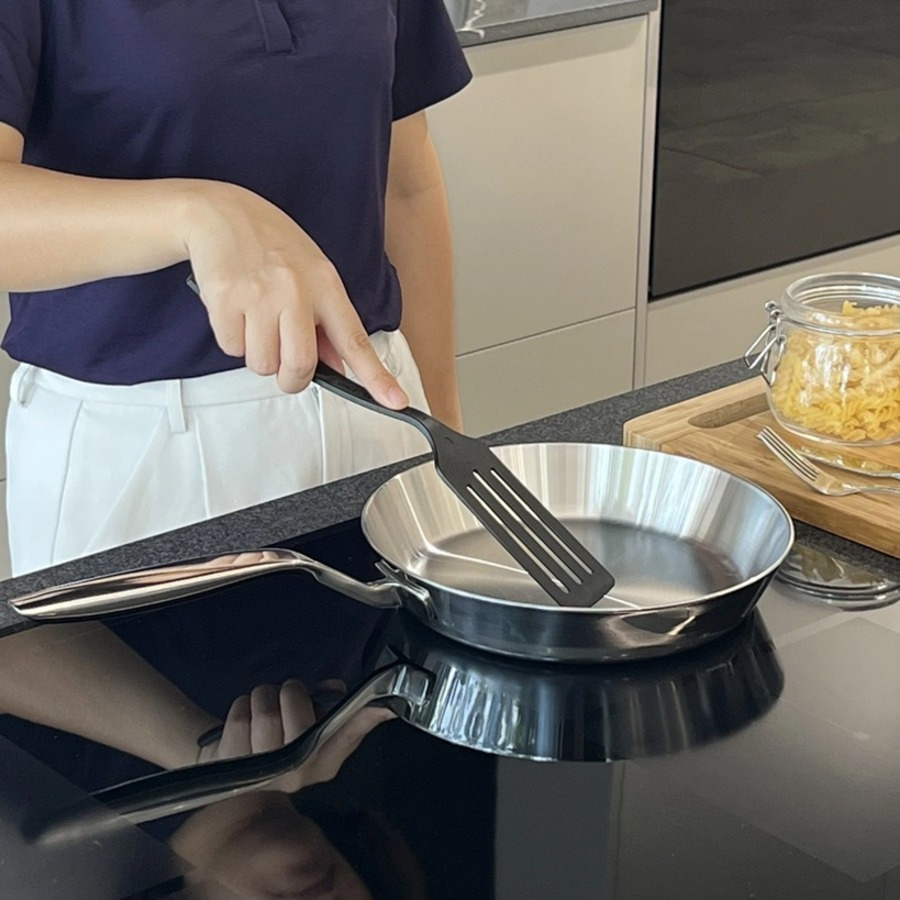 [KAIYO] Chảo đúc inox 316 đáy từ, 5 lớp liền khối 5-Ply Kaiyo size 20cm, 24cm và 26cm dùng được cho mọi loại bếp