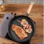 Chảo Gang Tròn Cán gỗ Chống Bỏng dùng để chiên xào trứng size 20cm-26cm Dùng cho mọi loại bếp