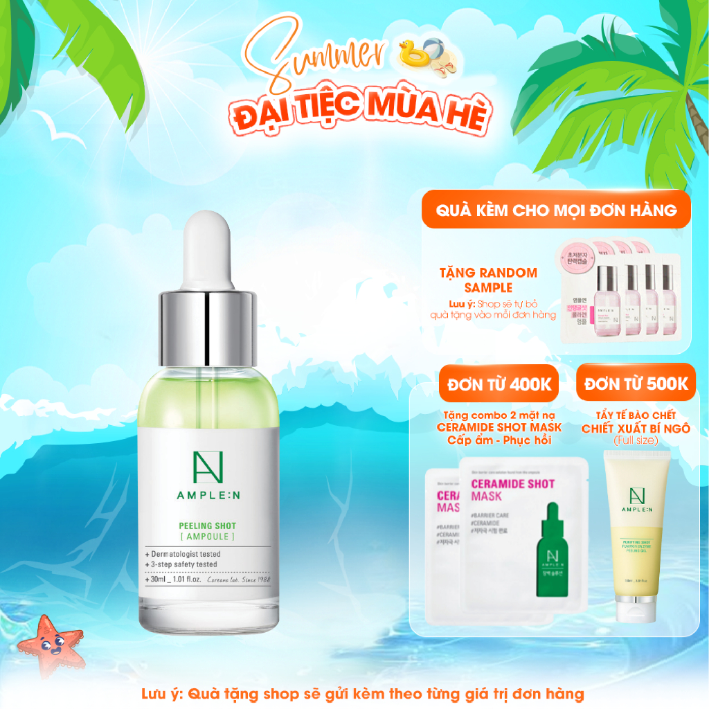Ảnh Tẩy Da Chết Hóa Học Dịu Nhẹ AMPLE:N Peeling Shot Ampoule 30ml 1