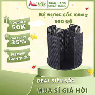 Kệ Để Cốc/Ly Nhựa Đựng Trà Sữa Xoay Tròn 360 Độ | Gọn Gàng – Tiện Lợi – Dễ Lấy Ly