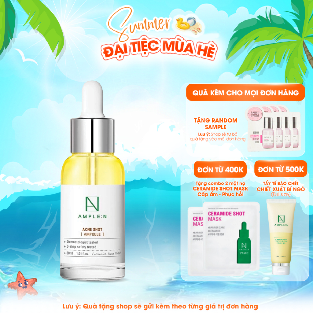 Ảnh Tinh Chất Dưỡng Da Mụn AMPLE:N Acne Shot Ampoule 30ml 1