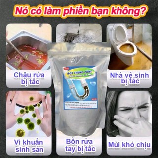 Bột thông cống 1kg, bồn cầu hiệu quả, khử cặn đường ống nhà vệ sinh, ống thoát nước, lavabo Làm Sạch