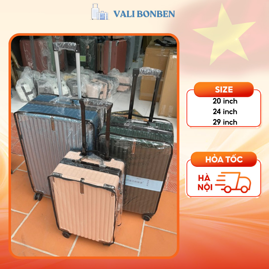 Áo Trùm Vali / Bọc Vali Trong Suốt Chống Xước Form Rộng Đủ Các Size Cho ...