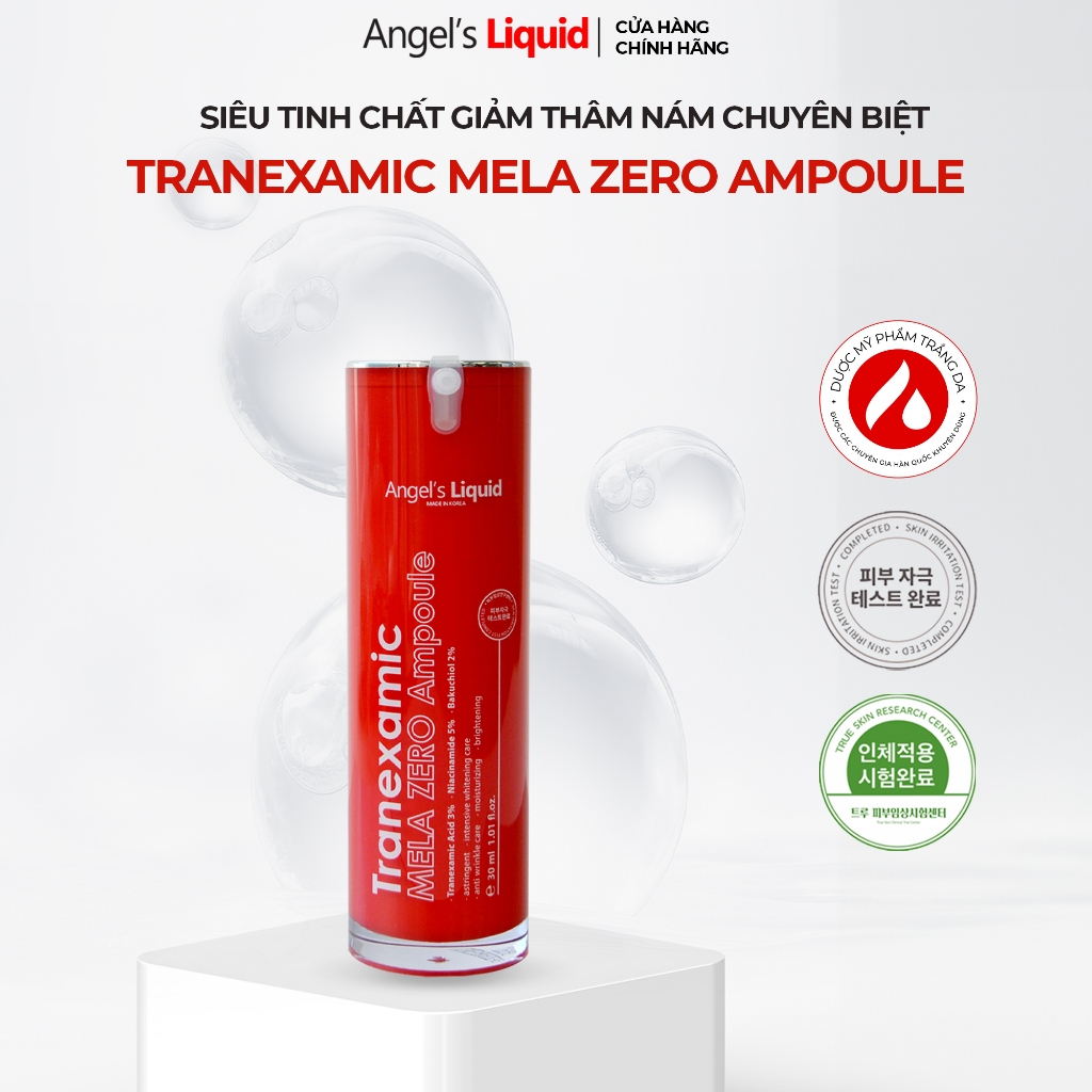 Siêu Tinh Chất Cải Thiện Thâm Nám Chuyên Biệt Tranexamic Mela Zero Ampoule 30ml (ĐỎ)