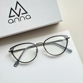 Gọng kính mắt thời trang ANNA nam nữ dáng mắt mèo chất liệu kim loại cao cấp OL 89013