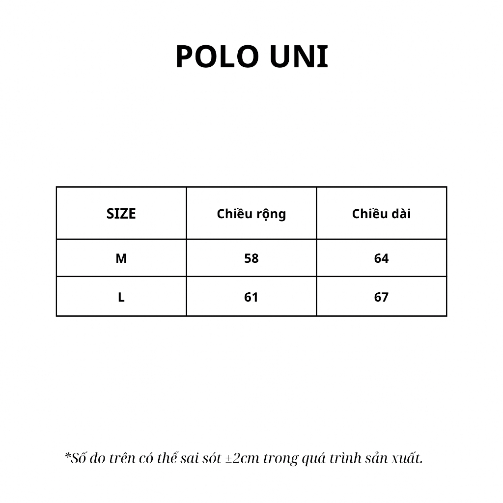 Áo POLO UNI tay dài unisex | BigBuy360 - bigbuy360.vn