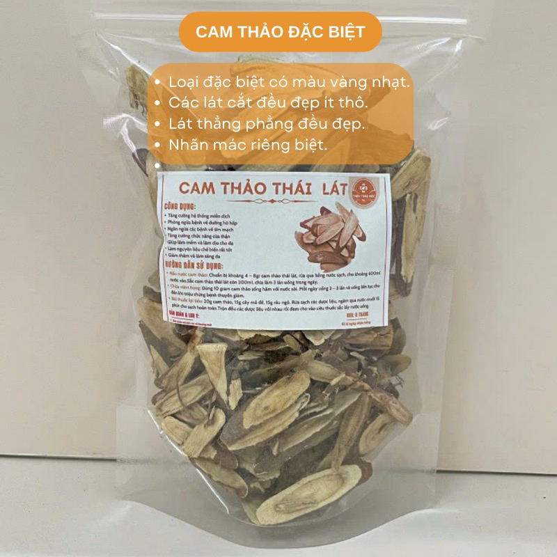 Loại Thượng Hạng | Cam Thảo Thái Lát Sấy Khô Giúp Thanh Nhiệt Giải Độc, Đẹp Da, Tăng Cường Sức Khoẻ
