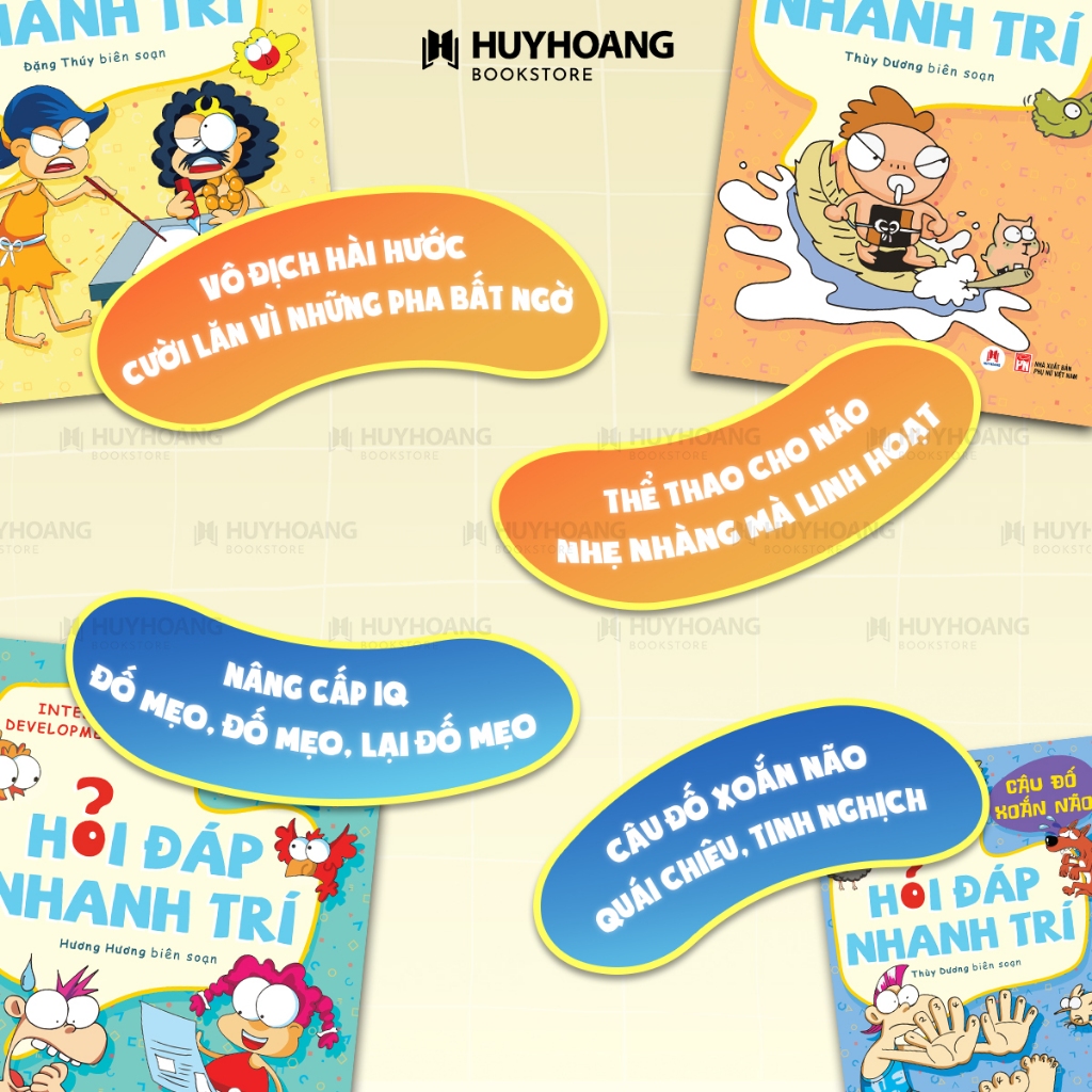 Ảnh Sách Hỏi đáp nhanh trí, sách đố vui cho bé , hài hước, kiến thức rộng mở, giải tỏa căng thẳng cho bé 1