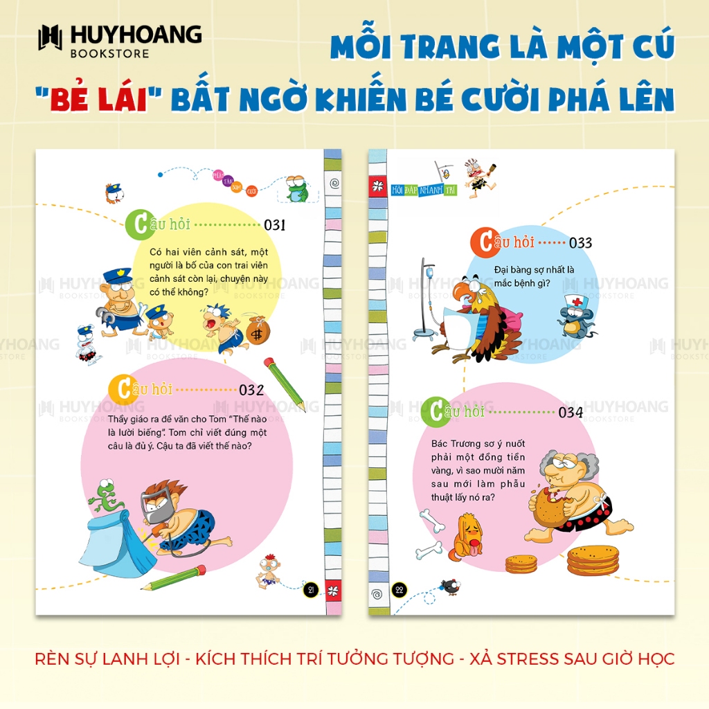 Ảnh Sách Hỏi đáp nhanh trí, sách đố vui cho bé , hài hước, kiến thức rộng mở, giải tỏa căng thẳng cho bé 3
