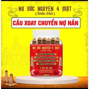 2 Hộp Nụ ước nguyện 4 mặt - Cầu bình an may mắn - Hộp 30 nụ