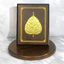Tranh Lá Bồ Đề Chữ Thọ ( 17x22cm ) - Đồ Đồng Cao Cấp - Cửu Diệu Thiên