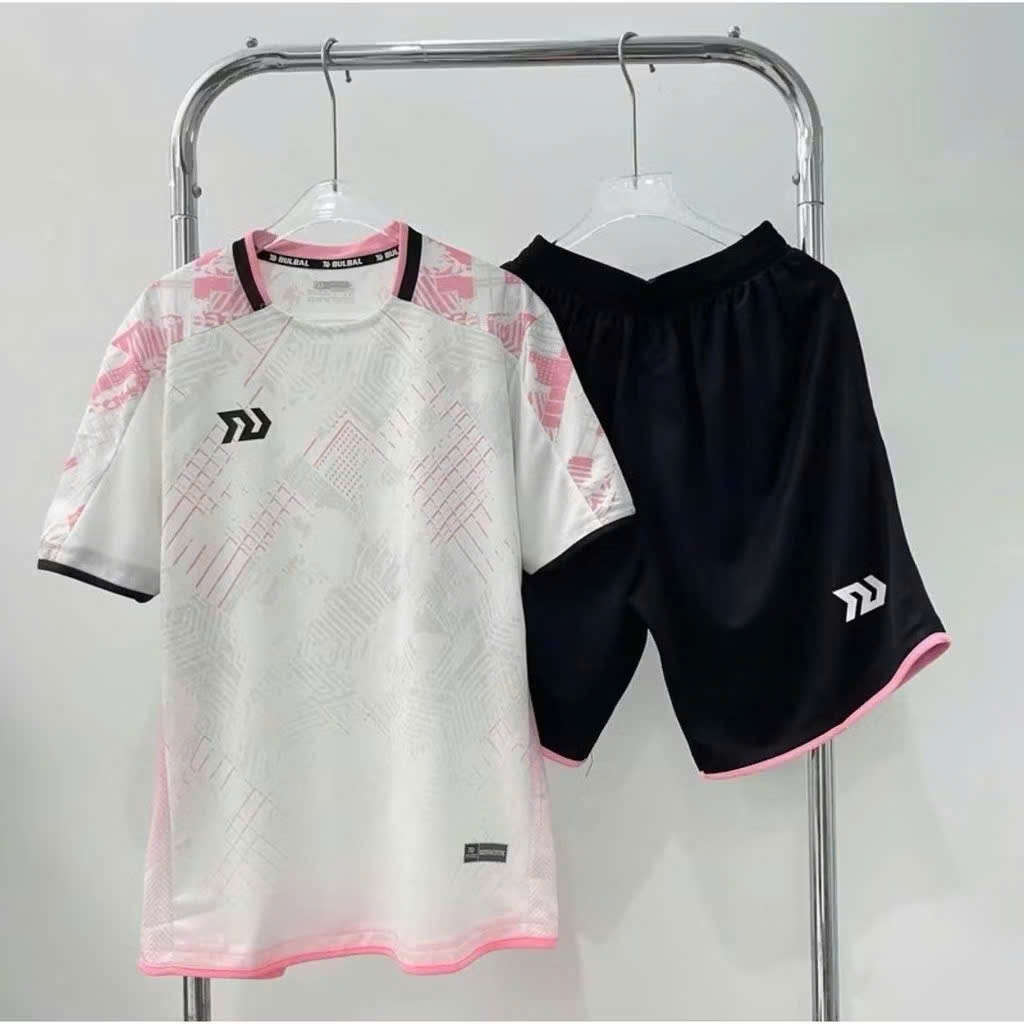 [CÓ IN TÊN + SỐ] Bộ Đồ Đá Banh, Quần Áo Bóng Đá Trẻ Em "KLG Bulbal Hồng" Chất Liệu Vải Thun Cotton Cho Bé Từ 18Kg - 50kg