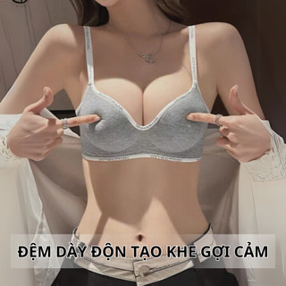 Áo Lót Nữ Đúc Su Mút Dày 5CM Không Gọng Mềm Mại Thoải Mái Nâng Đẩy Vòng 1, Áo Ngực Đệm Dày Tạo Khe Cao Cấp A46