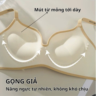 Áo Lót Nữ Đúc Su Mút Dày 5CM Không Gọng Mềm Mại Thoải Mái Nâng Đẩy Vòng 1, Áo Ngực Đệm Dày Tạo Khe Cao Cấp A46