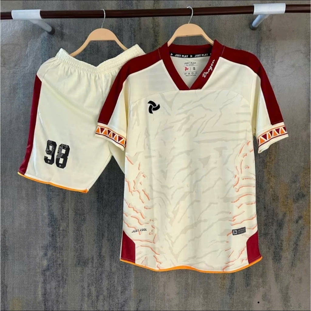 [CÓ IN TÊN + SỐ] Bộ Đồ Đá Banh, Quần Áo Bóng Đá Trẻ Em "KLG JP Kem" Chất Liệu Vải Thun Cotton Cho Bé Từ 13Kg - 65kg