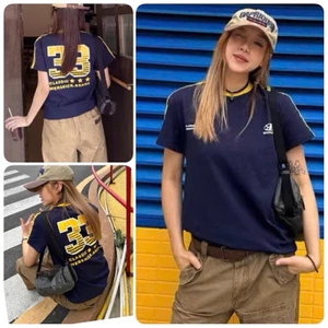 Áo Thun Form Fit 33 Version 2 NEW COLORS. Áo Baby Tee Phối Tay 3 Sọc Cotton Co Giãn 4 Chiều Phong Cách Thể Thao