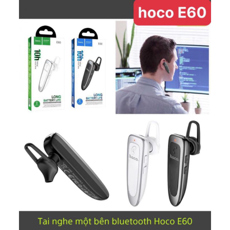 tai nghe Bluetooth một bên hoco E60 ( 1 tai ) pin dùng 10h