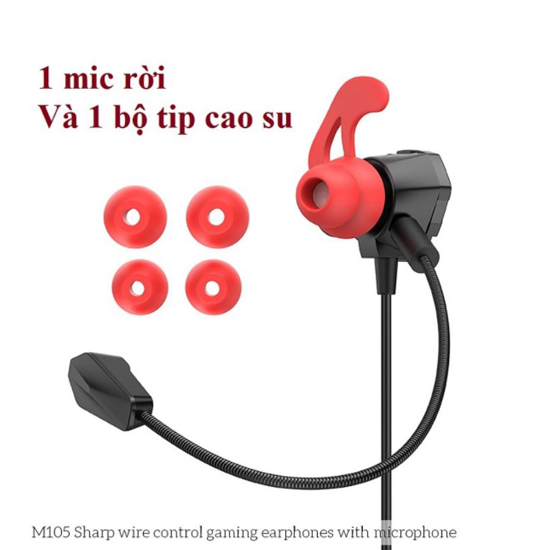 tai nghe chơi game hoco M105 có dây jack cắm 3.5mm