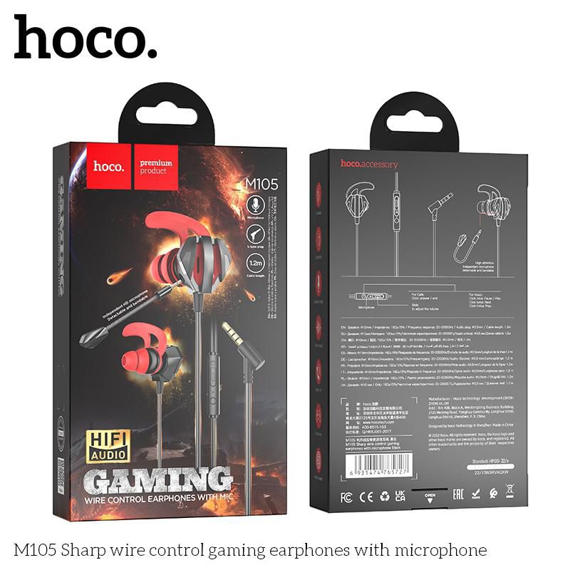 tai nghe chơi game hoco M105 có dây jack cắm 3.5mm